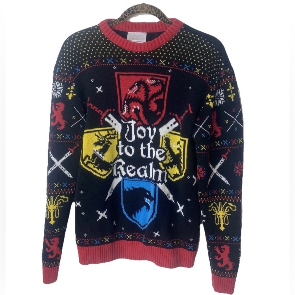 Game of Thrones Joy To The Realm HBO Ugly Christmas Holiday Sweater‎ sz XXL